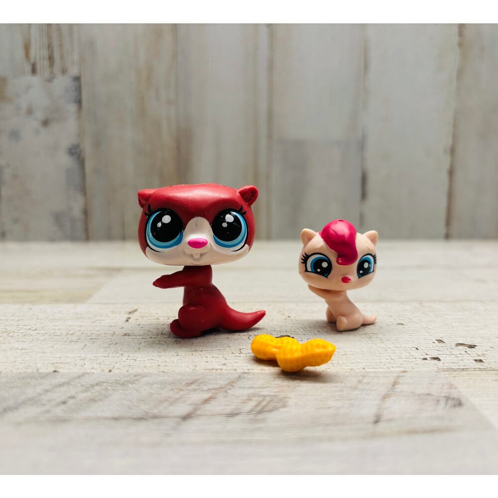Littlest Pet Shop LPS Vintage Meerkat and Baby EUC